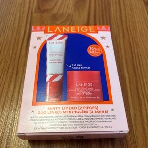 LANEIGE Candy Cane Lip Balm & Red Lip Mask Set UNOPENED